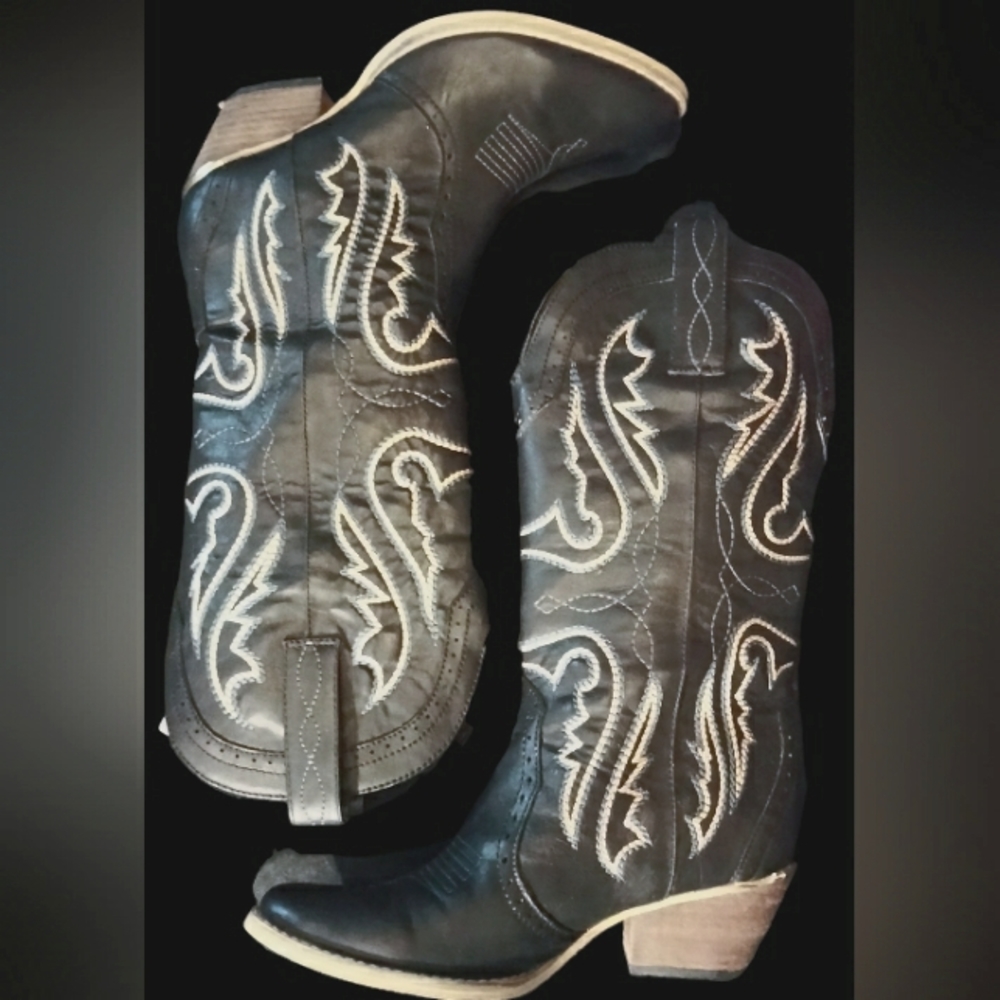 Knee High Cowboy Boots - Picture 2 of 8